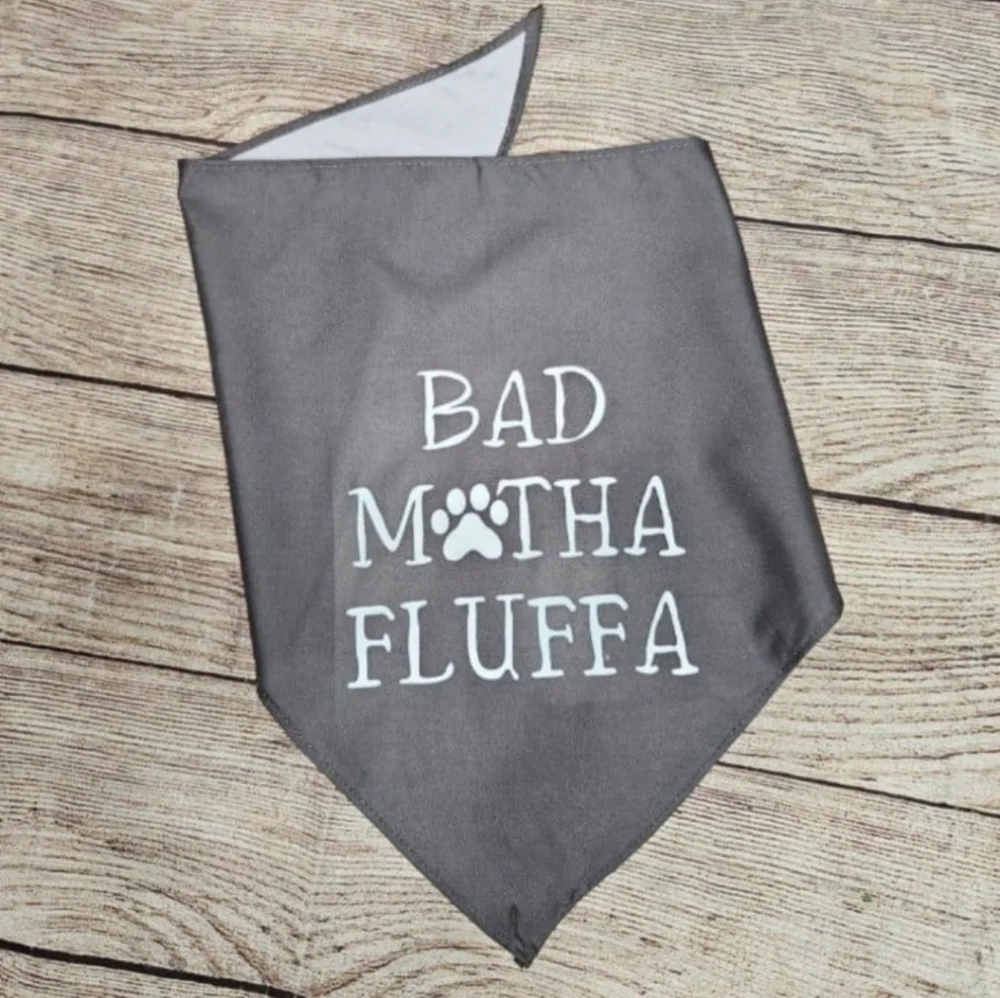 Bad motha fluffa dog bandana